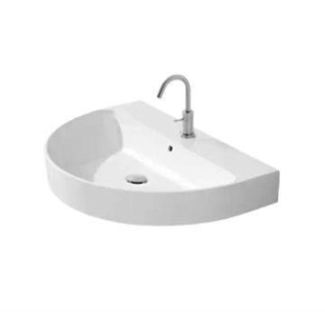 Lavabo 50 halvrund håndvask 50 x 37 cm m/hanehul, hvid